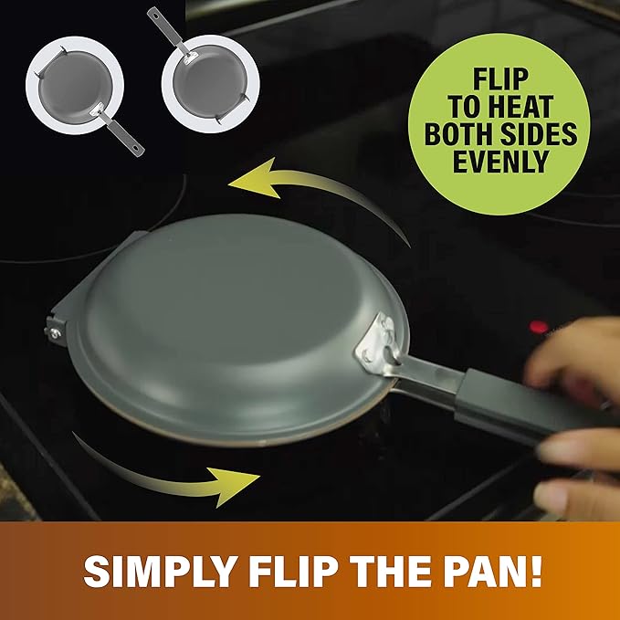 Gotham Steel 20 Pc Pots and Pans Set &amp Double Sided Pan