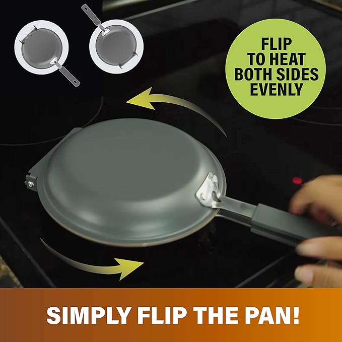 Gotham Steel 20pc Copper Cookware &amp Bakeware Set + Double Sided Copper Pan for Pancakes &amp More