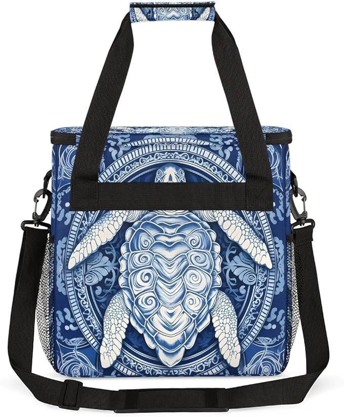 Sea Turtle Vinatge Coffee Maker Travel Bag for K-Mini or K-Mini Plus Single Serve Coffee Brewer Portable Storage Tote Case for Tarvel