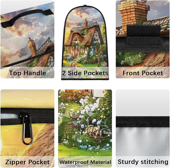 cfpolar Kitchen Aid Mixer Cover Compatible with 6-8 Quarts Flowers Dog Castle Farm Stand Mixer Cover Kitchen Aid Mixers Accessories Appliance Organizer Bag Dust Covers with Zipper Pocket