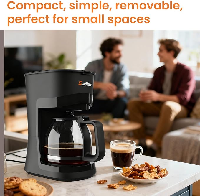 12-Cup Coffee Maker 1.5L Drip Coffee Machine with One-Touch Brewing Glass Carafe Anti-Drip System Reusable Filter Easy-to-Use Home &amp Office Coffee Brewer
