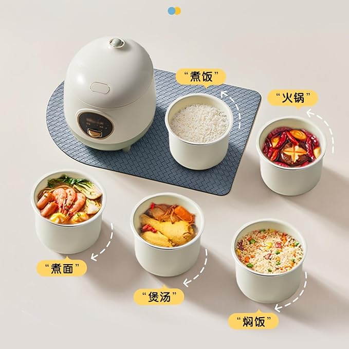 Rice Cookers Electric Rice Cooker 1.2L Household Small Capacity Mini Rice Cooker 1-3 People Cooking Small Dormitory Rice Maker