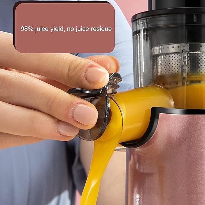 Portable Blender Automatic Small Masticating Juicer Machines Compact Slow Juicer Cold Press 120W Motor Reverse Function Higher Juice Yield