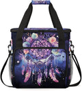 Dream Catcher Coffee Maker Carrying Bag Purple Florals Travel Storage Bag Compatible with K-Mini or K-Mini Plus Single Serve Coffee Brewer Carrying Case with Multiple Pockets &amp Shoulder Strap
