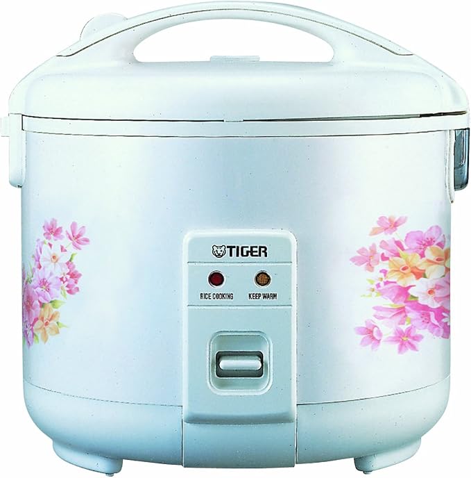 Tiger JNP-0720-FL 4-Cup (Uncooked) Rice Cooker and Warmer Floral White