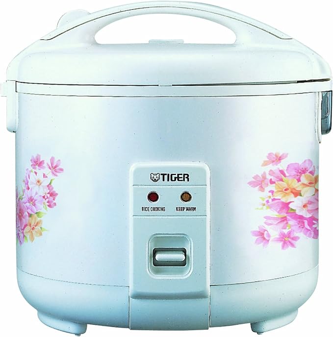 Tiger JNP-1500-FL 8-Cup (Uncooked) Rice Cooker and Warmer Floral White