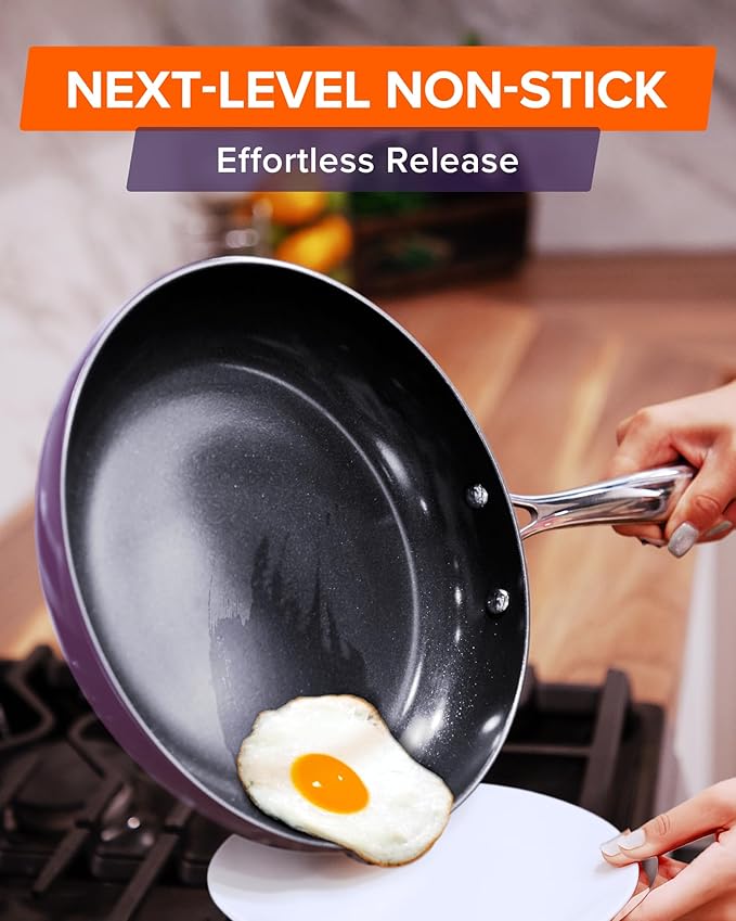 Nuwave Lux 13-Piece Premium Cookware Collection Next-Generation G11 Duralon Blue Ceramic Nonstick Ultra Durable PFAS-Free Lightweight &amp Works on All Cooktops