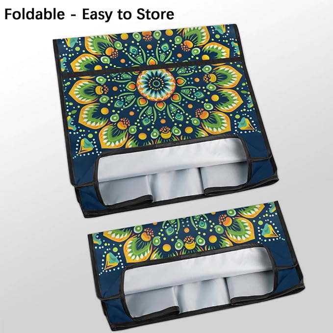 cfpolar Kitchen Aid Mixer Cover Compatible with 6-8 Quarts Ethnic Teal Mandala Green Stand Mixer Cover Kitchen Aid Mixers Accessories Appliance Organizer Bag Dust Covers with Zipper Pocket