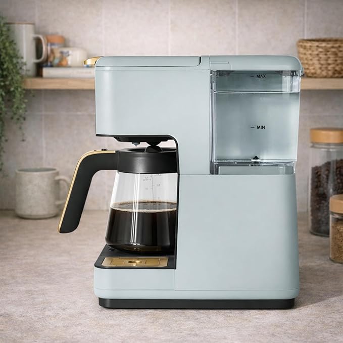 Multi Brew Coffee Maker with Single Serve and Carafe Brewing Options for Countertop Home Use (Hydrangea)
