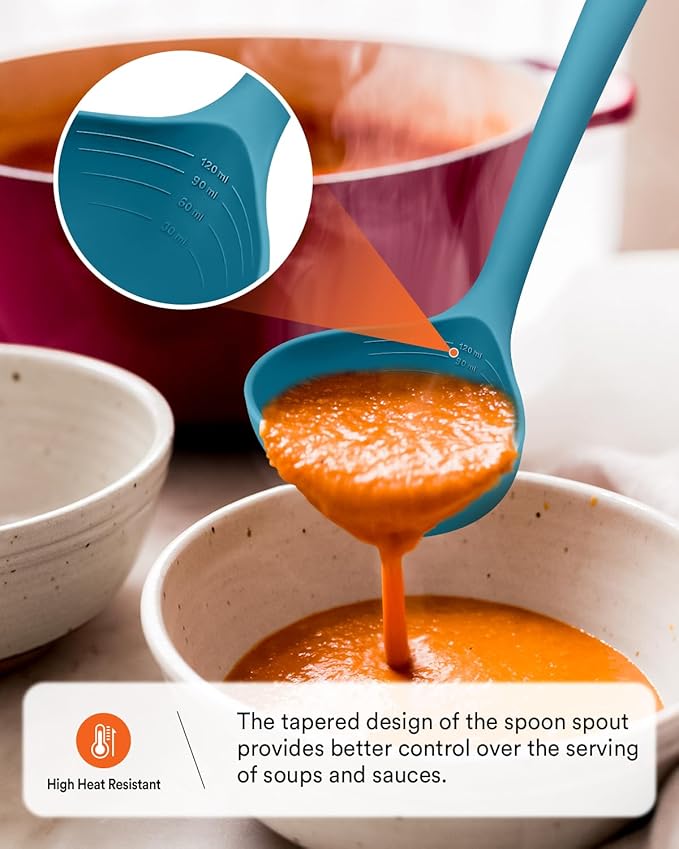 Kitchen Utensils Set 13PCS Silicone Cooking Utensils Heat Resistant Kitchen Utensil Spatula Set for Nonstick Cookware Wooden Handles Kitchen Gadgets Tools Set (BLUE)