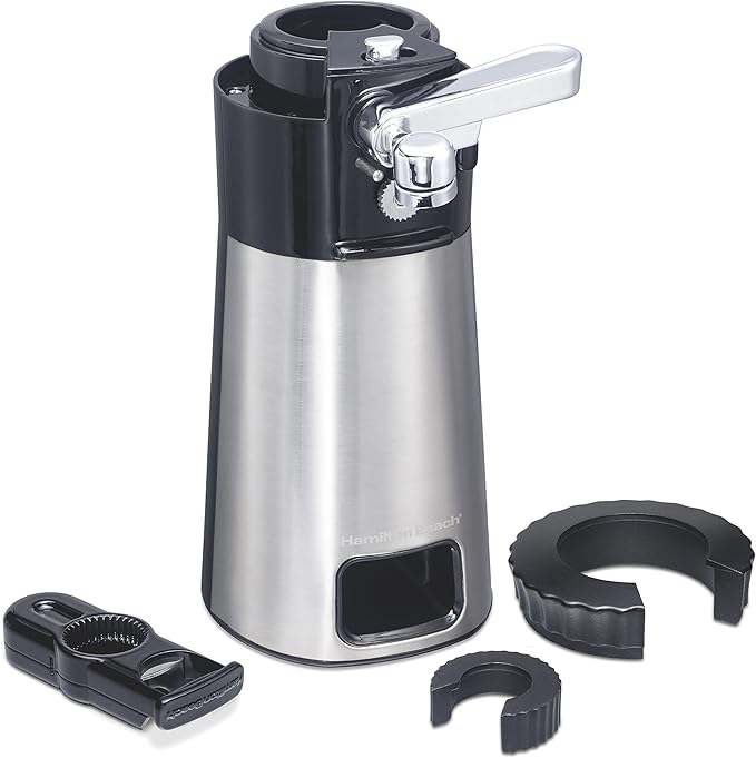 Hamilton Beach Power Elite Wave Action Blender For Shakes and Smoothies Puree Crush Ice &amp OpenStation Electric Automatic Can Opener for Kitchen with Multi Tool and Bottle