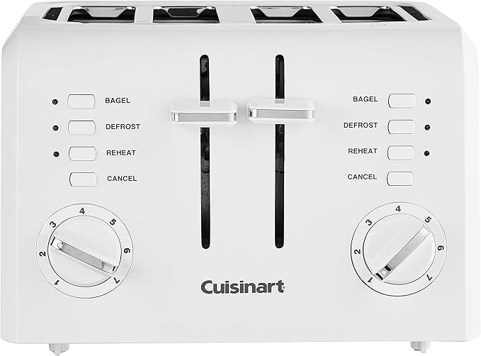 Cuisinart 4-Slice Compact Plastic Toaster White CPT-142P1