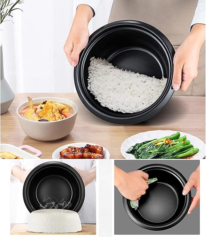 Rice Cooker with Steamer Non-Stick Inner Pot Intelligent Insulation Make Rice &amp Steam Healthy Food &amp Vegetables for 1-3 People