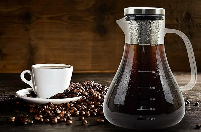 Coffee Maker. Iced Coffee &amp Tea1.5 L with Stainless Steel Strainer