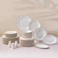 Karaca Siena 53-Piece Porcelain Plates and Bowls Set with Dinner &amp Dessert Plates Shakers - Bone China Dishware Sets - Kitchen Dinnerware Set for 12 People
