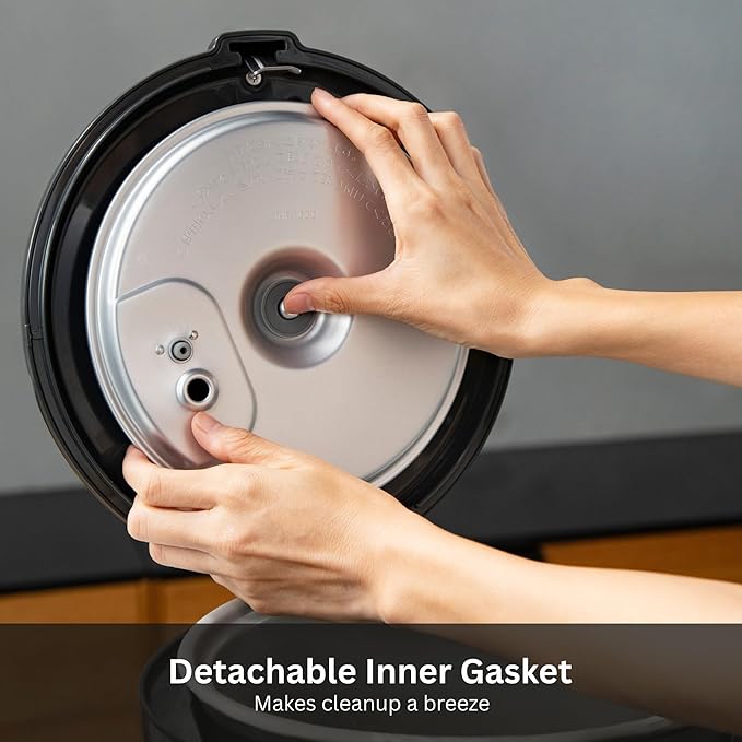Tiger JNP-S10U-KY 5.5 Cup Capacity White Rice Cooker with Non-Stick Inner Pot Retractable Power Cord and Keep Warm up to 12 hours (Obsidian Black)