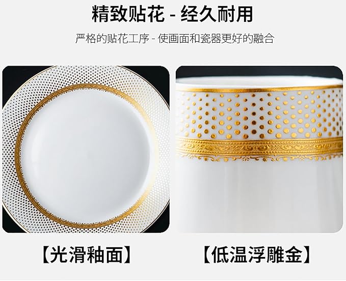 tableware set bone china dinnerware set dinner plate set cups and plates sets for kitchen round plates 24-piece dinnerware set for 6 round plates dinnerware sets dishwasher safe
