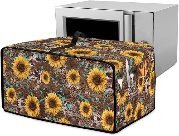 Convection Toaster Oven Cover with Storage Pockets Fits Machines Up to 18.5x14.5x9 Convection Toaster Oven Covers for Family Kitchen Essential Leopard print