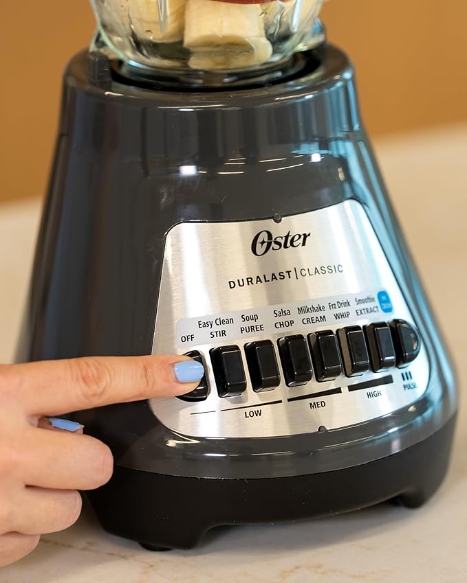 Oster® Classic Series 8-Speed Blender with 6-Cup Glass Jar Gray