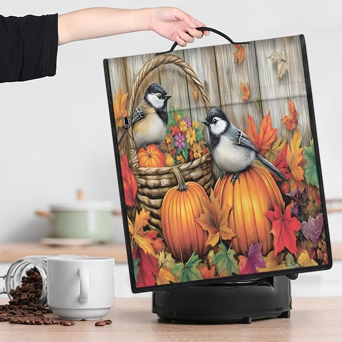cfpolar Kitchen Aid Mixer Cover Compatible with 6-8 Quarts Fall Thanksgiving Bird Sunflowers Stand Mixer Cover Kitchen Aid Mixers Accessories Appliance Organizer Bag Dust Covers with Zipper Pocket
