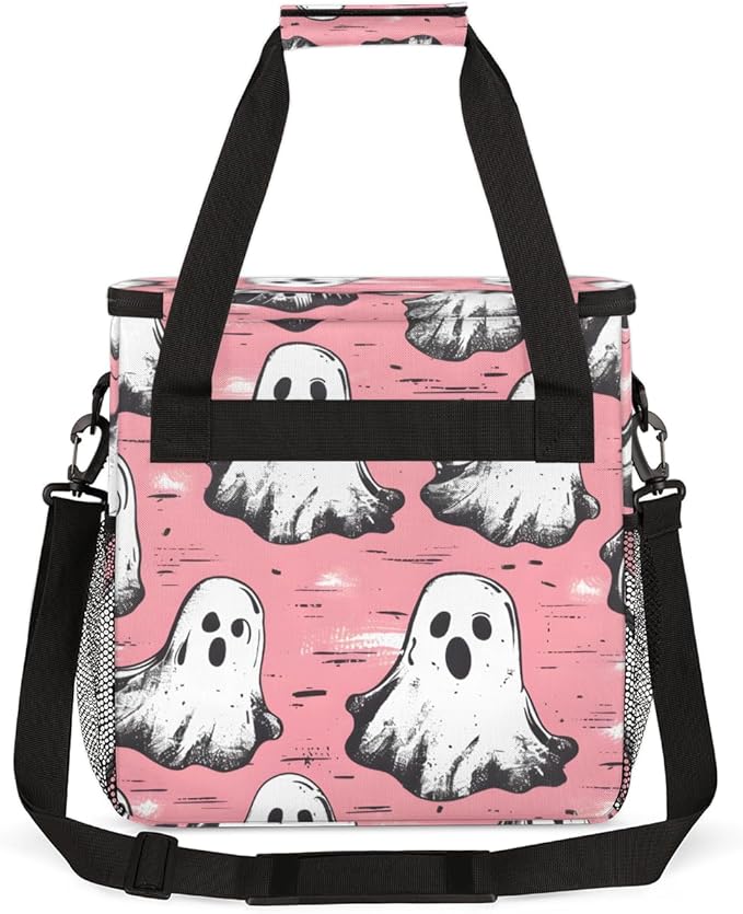 Magic Spooky Ghost Coffee Maker Carrying Bag Portable Travel Storage Tote Bag Compatible with K-Mini or K-Mini Plus Single Serve Coffee Brewer Carrying Case with Multiple Pockets &amp Shoulder Stra