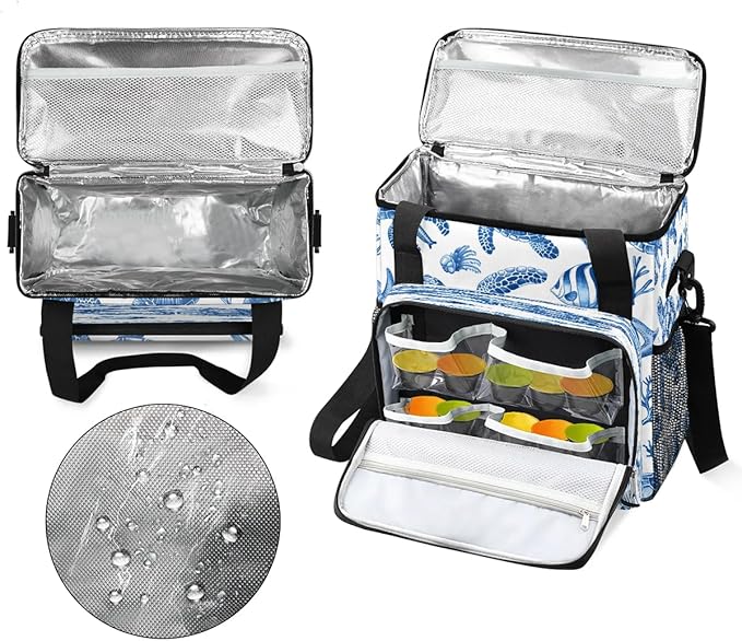 Sea Fish Turtle Coffee Maker Travel Bag for K-Mini or K-Mini Plus Single Serve Coffee Brewer Portable Storage Tote Case for Tarvel