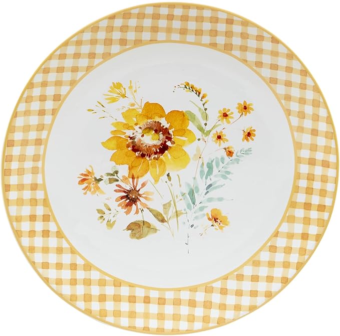 Certified International Sunflowers Forever 11 Dinnerware Plates Large Multicolor Set of 4