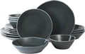Bloomhouse - Two Time Oprah's Favorite Things Winner - Montecito Breeze 16 Piece (Service for 4) Double Plates and Bowls Stoneware Reactive Glaze Dinnerware Set - Laguna Dawn