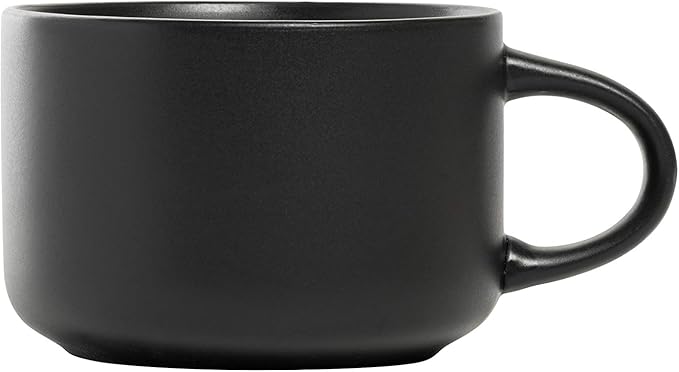 10 Strawberry Street Wazee Matte Coupe Dinnerware Set 16 pc Black