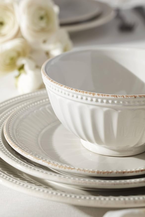 Lenox 895721 French Perle Groove Dinner Plates Set Of 4