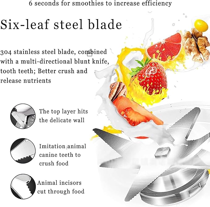 Smoothie Blender1800W Commercial Countertop Multiple Speed Smoothie Blender1.6L High Speed Smoothie MakerHousehold Quiet Blenderfor Puree Crush Ice Smoothies