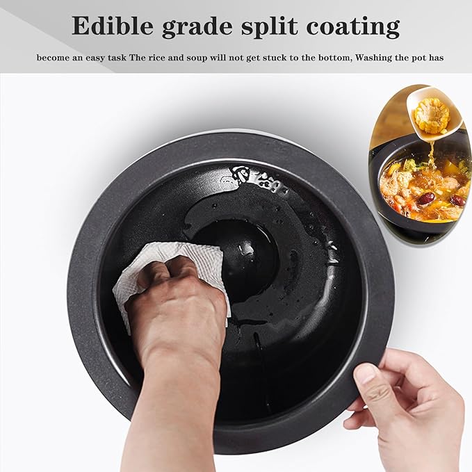2000W Commercial Food Processor &amp Automatic Cooker - 6L Stainless Steel Pot with 360° Rotation 3D Heating 3 Speed Modes for Stir Frying/Soup/Rice Home &amp Restaurant Kitchen Appliance