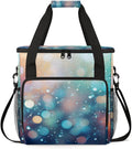 Glitter Coffee Maker Carrying Bag Green Neon Portable Travel Storage Tote Bag Compatible with K-Mini or K-Mini Plus Single Serve Coffee Brewer Carrying Case with Multiple Pockets &amp Shoulder Stra