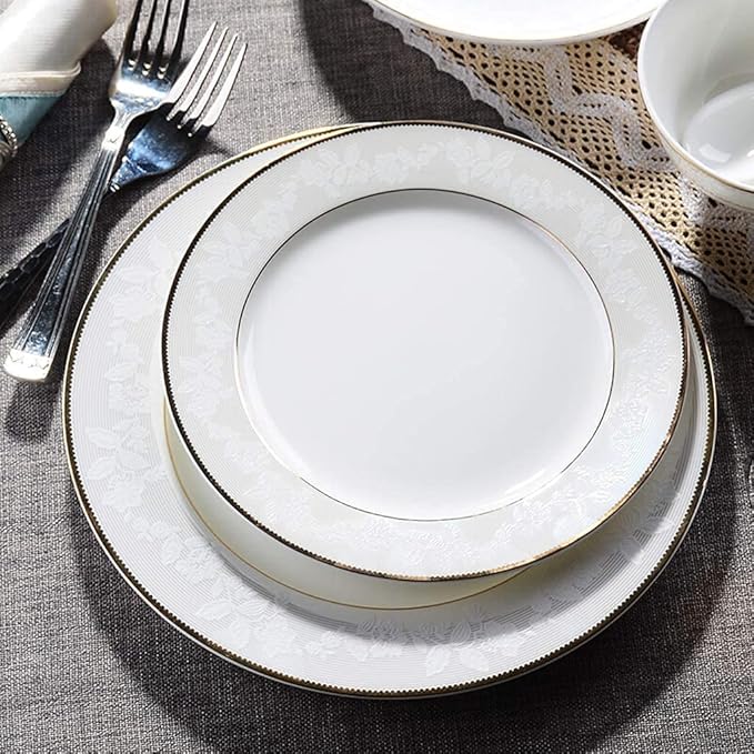 Dinnerware Set Dinner Party Tableware Service Set Ceramics Dinnerware Set with 52-Piece Bowl/Soup Pot/Dish/Spoon|Bone China Dinner Sets Pattern Porcelain Combi
