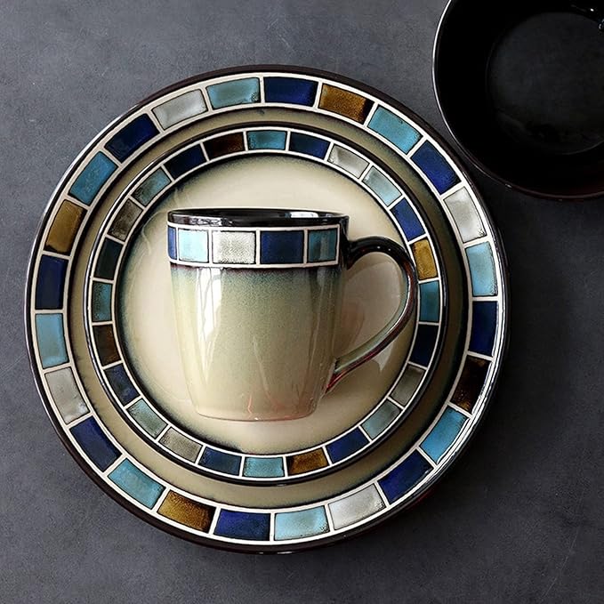 32 Pieces Porcelain Dinner Set for 8 - Stoneware Dinnerware Sets Dinnerware Dish Set with 11'' Dinner Plate 8.5'' Dessert Plate 6'' Bowl