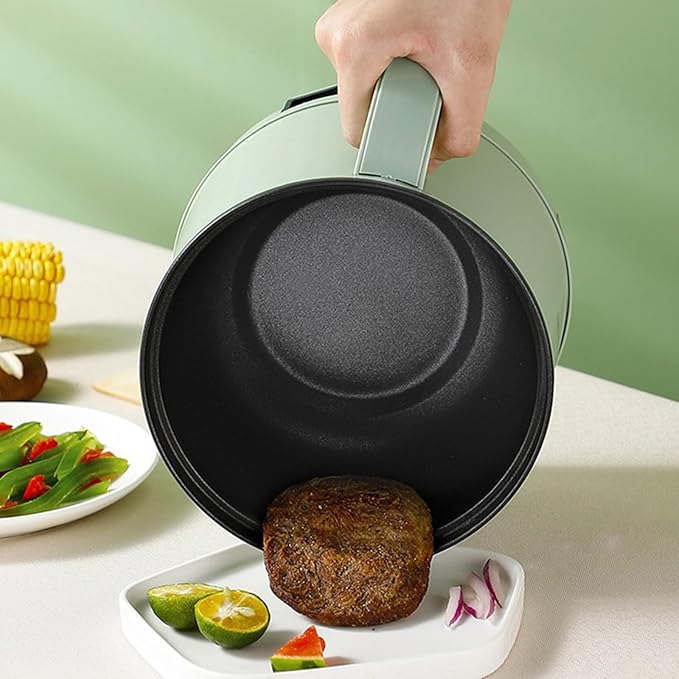 GRFIT Multifunction Electric Rice Cooker Dormitory Mini Electric Hot Pot Intelligent Electric Cooking Machine Non-Stick Pan 1-2 People (Color : Single Layer)