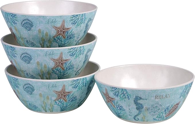 Certified International Beachcomber 12 piece Melamne Dinnerware Set Service for 4