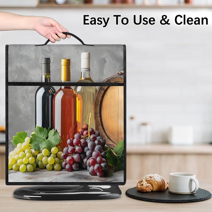 cfpolar Kitchen Aid Mixer Cover Compatible with 6-8 Quarts Grape Wine Fruit Stand Mixer Cover Kitchen Aid Mixers Accessories Appliance Organizer Bag Dust Covers with Zipper Pocket