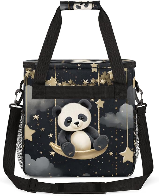 Panda Coffee Maker Carrying Bag Cloud and Star Portable Travel Storage Tote Bag Compatible with K-Mini or K-Mini Plus Single Serve Coffee Brewer Carrying Case with Multiple Pockets &amp Shoulder St