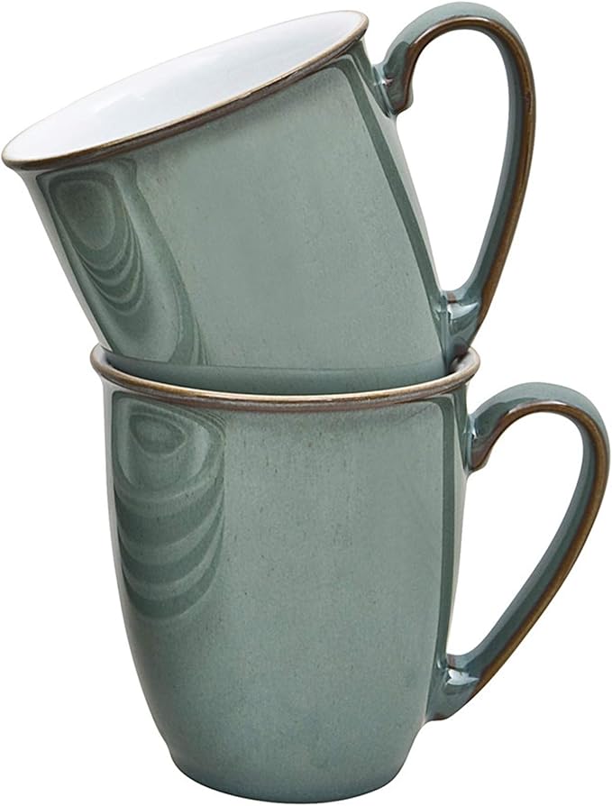 Denby 2048818 Regency Green 2 Piece Coffee Beaker/Mug Set
