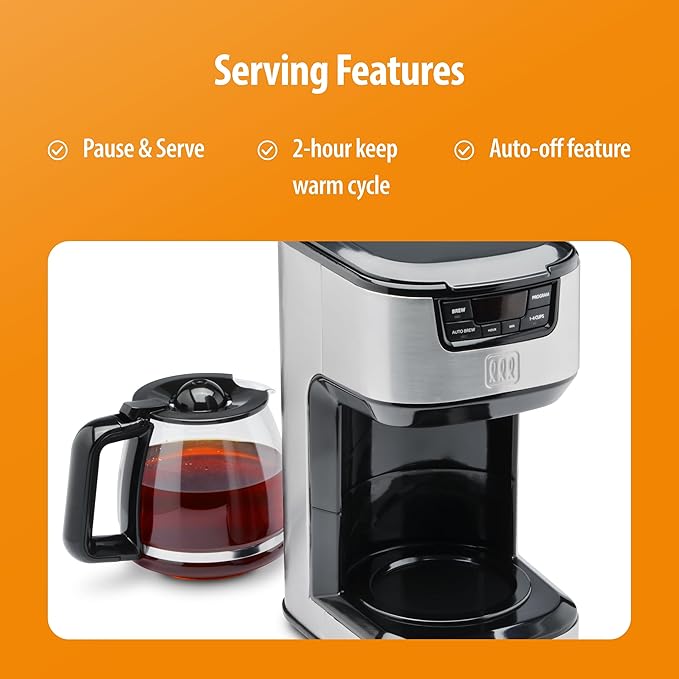 Toastmaster 12-Cup Digital Drip Coffee Maker Stainless Steel TM-129CM
