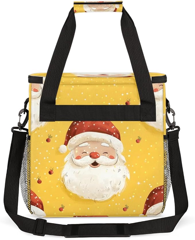 Dreamy Santa Claus Coffee Maker Carrying Bag Watercolor Santa Claus Travel Storage Bag Compatible with K-Mini or K-Mini Plus Single Serve Coffee Brewer Carrying Case with Pockets &amp Shoulder Stra