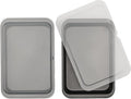 GoodCook Set of 2 Nonstick Steel 13 x 9 Cake Baking Pans with Covers Gray