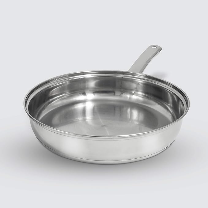 EXCELSTEEL w/Encapsulated Base &amp Tools Versatile for Any Kitchen Stainless Cookware Set 10 Pc
