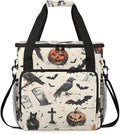 Retro Pumpkin Coffee Maker Carrying Bag Cute Pumpkin Travel Storage Bag Compatible with K-Mini or K-Mini Plus Single Serve Coffee Brewer Carrying Case with Multiple Pockets &amp Shoulder Strap