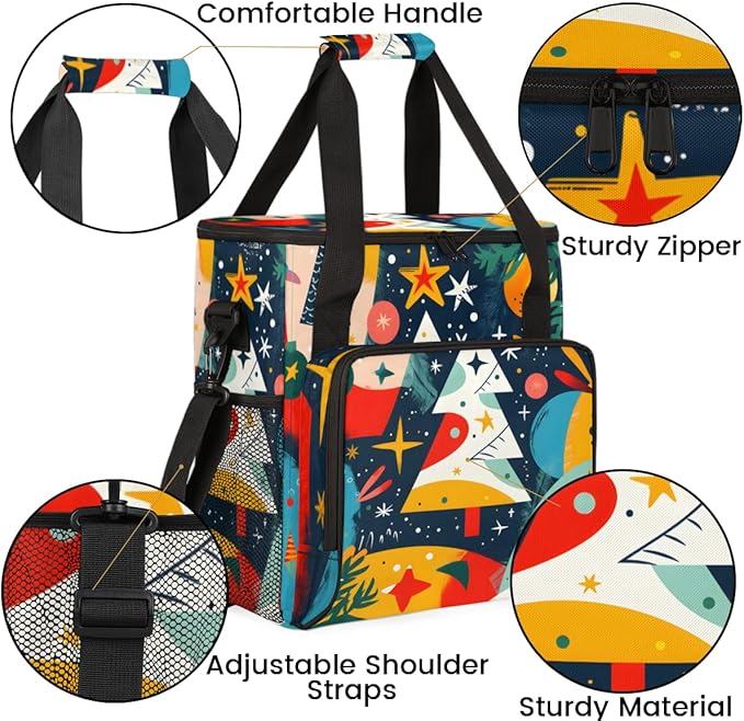 Abstract Tree Coffee Maker Carrying Bag Graffiti Tree Travel Storage Bag Compatible with K-Mini or K-Mini Plus Single Serve Coffee Brewer Carrying Case with Multiple Pockets &amp Shoulder Strap