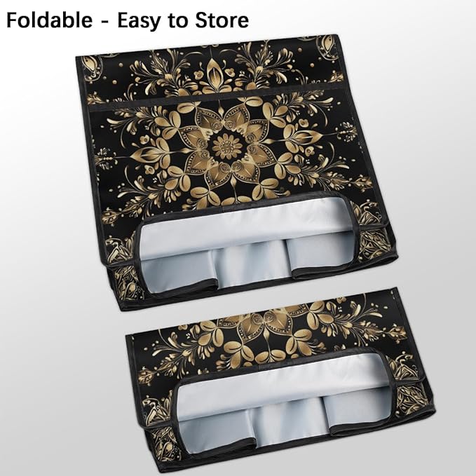 cfpolar Kitchen Aid Mixer Cover Compatible with 6-8 Quarts Bohemian Mandala Gold Stand Mixer Cover Kitchen Aid Mixers Accessories Appliance Organizer Bag Dust Covers with Zipper Pocket