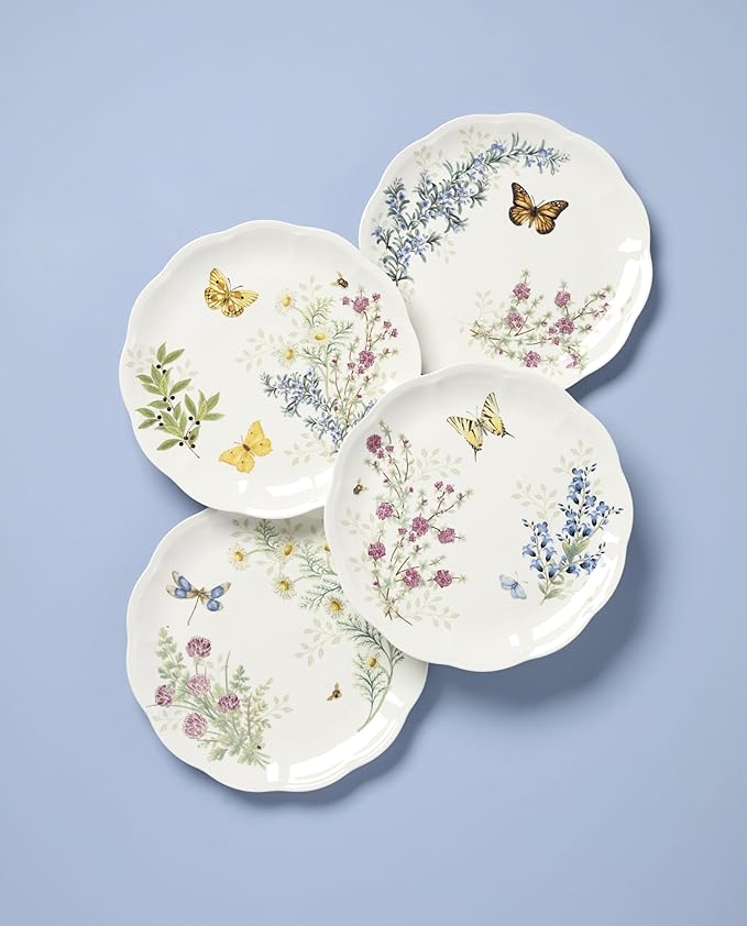 Lenox 897794 Butterfly Meadow Herbs Dinner Plates Set Of 4