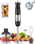 Immersion Blender Handheld 1000W 5 in 1 Corded Stick Hand Blender Kitchen with 12 Speed BPA-Free Mixing Beaker Chopper Whisk Milk Frother Perfect Emulsifier for Soup Baby Food Sauce Puree