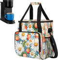 Strawberry Daisy Coffee Maker Carring Bag Travel Carrying Storage Tote Bag Compatible with Keurig K-Mini or K-Mini Plus Portable Single Serve Coffee Brewer Case with Pockets for K-cup Pods